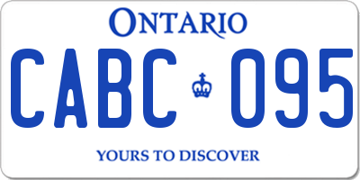 ON license plate CABC095