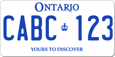 ON license plate CABC123