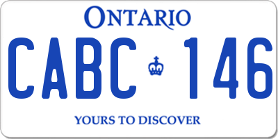 ON license plate CABC146