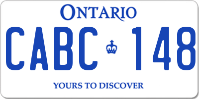 ON license plate CABC148