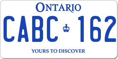 ON license plate CABC162