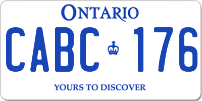 ON license plate CABC176