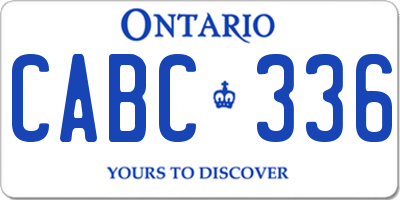 ON license plate CABC336