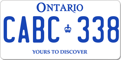 ON license plate CABC338