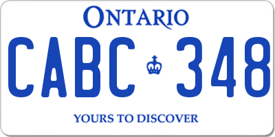 ON license plate CABC348