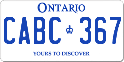 ON license plate CABC367