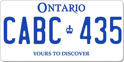 ON license plate CABC435