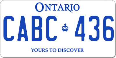 ON license plate CABC436