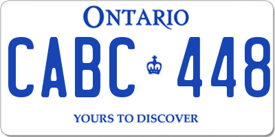 ON license plate CABC448