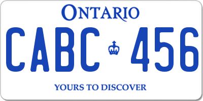 ON license plate CABC456