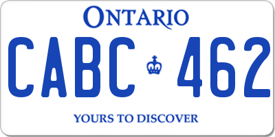 ON license plate CABC462