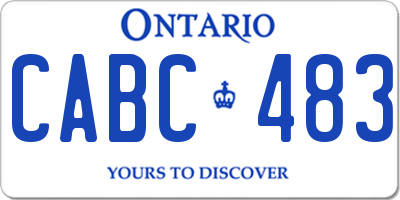 ON license plate CABC483