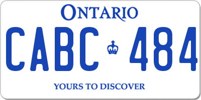 ON license plate CABC484