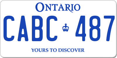 ON license plate CABC487