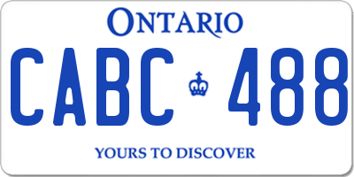 ON license plate CABC488