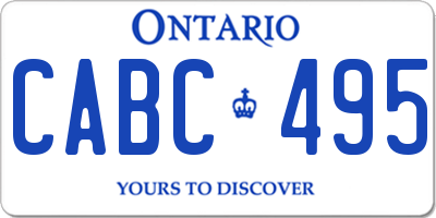 ON license plate CABC495