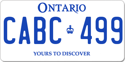 ON license plate CABC499