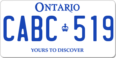 ON license plate CABC519