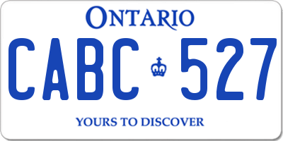 ON license plate CABC527