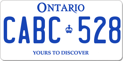 ON license plate CABC528