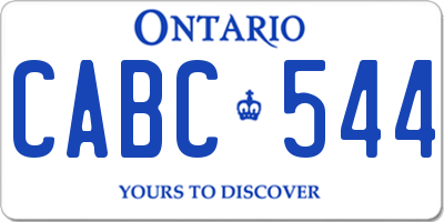 ON license plate CABC544