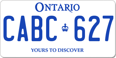 ON license plate CABC627