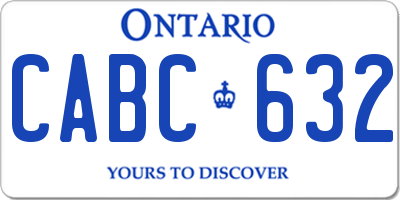 ON license plate CABC632