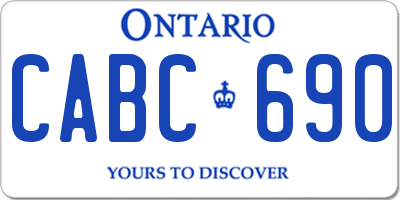 ON license plate CABC690