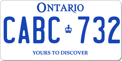 ON license plate CABC732