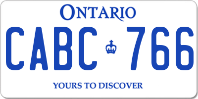 ON license plate CABC766