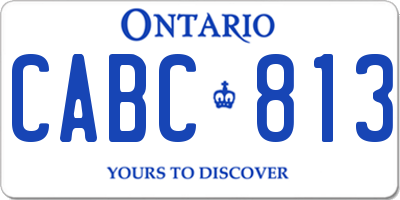 ON license plate CABC813