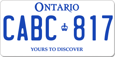 ON license plate CABC817