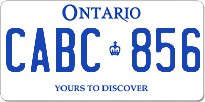 ON license plate CABC856