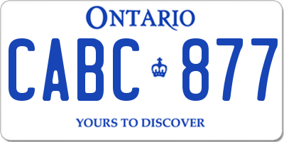 ON license plate CABC877