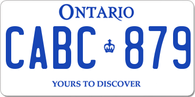 ON license plate CABC879