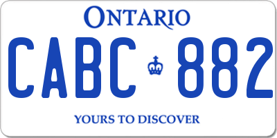 ON license plate CABC882