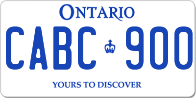 ON license plate CABC900