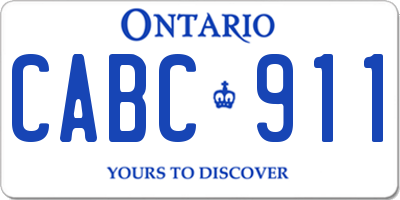 ON license plate CABC911