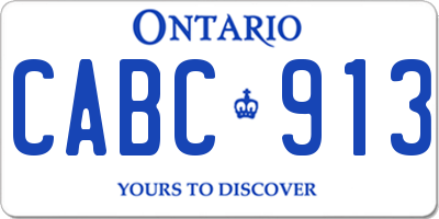 ON license plate CABC913