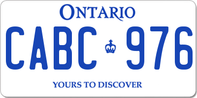 ON license plate CABC976