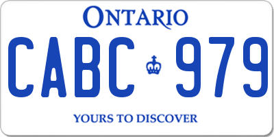 ON license plate CABC979