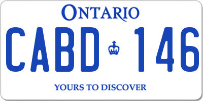 ON license plate CABD146