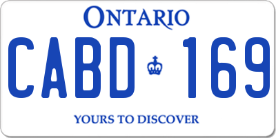 ON license plate CABD169