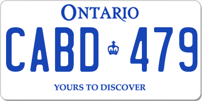 ON license plate CABD479