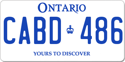 ON license plate CABD486