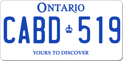 ON license plate CABD519