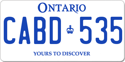 ON license plate CABD535