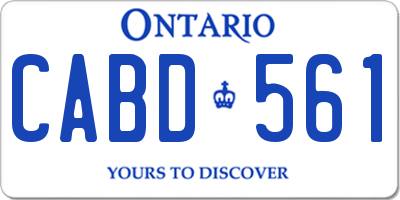 ON license plate CABD561