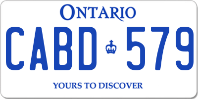 ON license plate CABD579