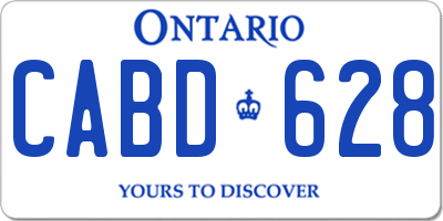 ON license plate CABD628